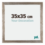 Mura MDF Cornice 35x35cm Metallo Vintage Davanti Dimensione | Yourdecoration.it