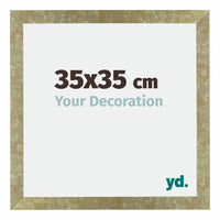 Mura MDF Cornice 35x35cm Oro Antico Davanti Dimensione | Yourdecoration.it