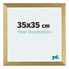 Mura MDF Cornice 35x35cm Oro Lucido Davanti Dimensione | Yourdecoration.it