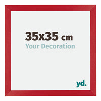 Mura MDF Cornice 35x35cm Rosso Davanti Dimensione | Yourdecoration.it