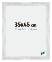 Mura MDF Cornice 35x45cm Argento Lucido Vintage Davanti Dimensione | Yourdecoration.it