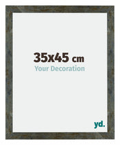 Mura MDF Cornice 35x45cm Blu Oro Fondente Davanti Dimensione | Yourdecoration.it