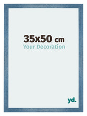 Mura MDF Cornice 35x50cm Blu Acceso Spazzato Davanti Dimensione | Yourdecoration.it