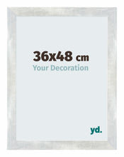 Mura MDF Cornice 36x48cm Argento Lucido Vintage Davanti Dimensione | Yourdecoration.it