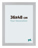 Mura MDF Cornice 36x48cm Argento Opaco Davanti Dimensione | Yourdecoration.it