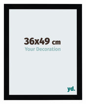 Mura MDF Cornice 36x49cm Negro Muy Brillante Davanti Dimensione | Yourdecoration.it