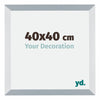 Mura MDF Cornice 40x40cm Alluminio Spazzolato Davanti Dimensione | Yourdecoration.it