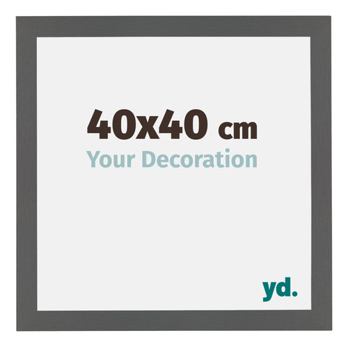 Mura MDF Cornice 40x40cm Antracite Davanti Dimensione | Yourdecoration.it