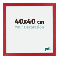 Mura MDF Cornice 40x40cm Rosso Davanti Dimensione | Yourdecoration.it