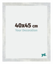 Mura MDF Cornice 40x45cm Argento Lucido Vintage Davanti Dimensione | Yourdecoration.it