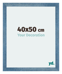 Mura MDF Cornice 40x50cm Blu Acceso Spazzato Davanti Dimensione | Yourdecoration.it