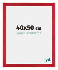 Mura MDF Cornice 40x50cm Rosso Davanti Dimensione | Yourdecoration.it