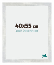 Mura MDF Cornice 40x55cm Argento Lucido Vintage Davanti Dimensione | Yourdecoration.it