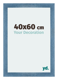 Mura MDF Cornice 40x60cm Blu Acceso Spazzato Davanti Dimensione | Yourdecoration.it