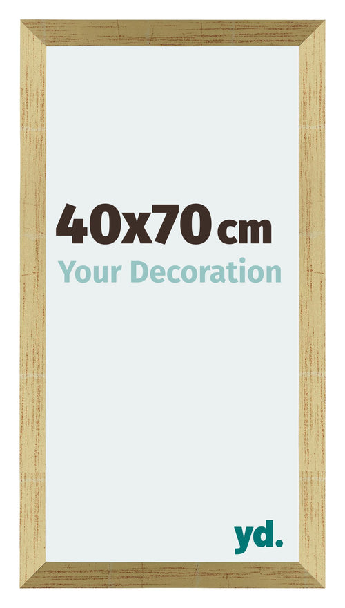 Mura MDF Cornice 40x70cm Oro Lucido Davanti Dimensione | Yourdecoration.it