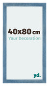 Mura MDF Cornice 40x80cm Blu Acceso Spazzato Davanti Dimensione | Yourdecoration.it