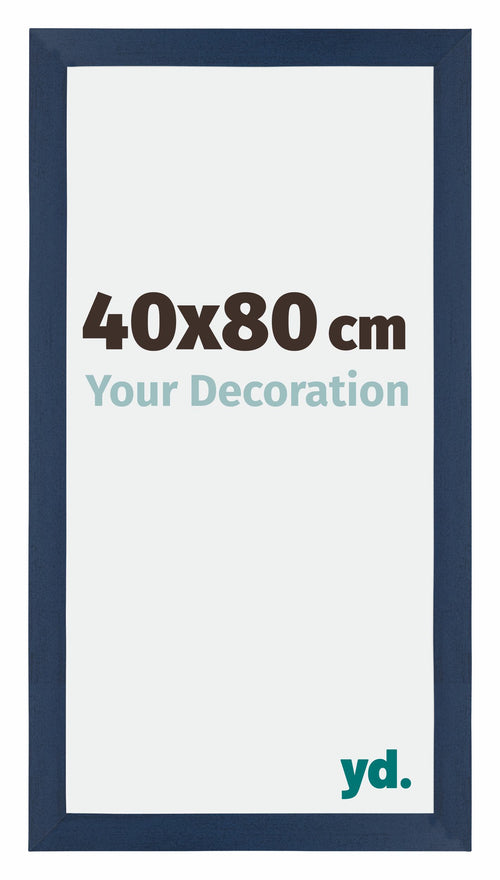 Mura MDF Cornice 40x80cm Blu Scuro Spazzato Davanti Dimensione | Yourdecoration.it