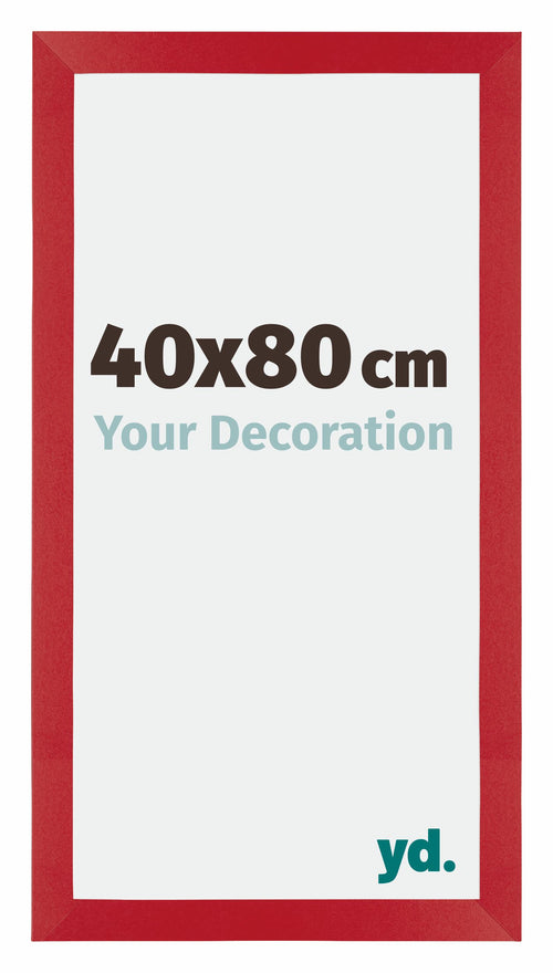 Mura MDF Cornice 40x80cm Rosso Davanti Dimensione | Yourdecoration.it
