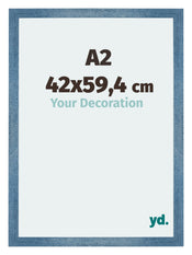 Mura MDF Cornice 42x59 4cm Blu Acceso Spazzato Davanti Dimensione | Yourdecoration.it