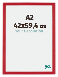 Mura MDF Cornice 42x59 4cm Rosso Davanti Dimensione | Yourdecoration.it
