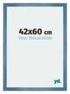 Mura MDF Cornice 42x60cm Blu Acceso Spazzato Davanti Dimensione | Yourdecoration.it