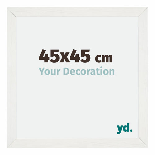 Mura MDF Cornice 45x45cm Bianco Spazzato Davanti Dimensione | Yourdecoration.it