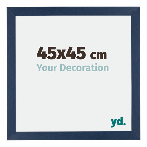 Mura MDF Cornice 45x45cm Blu Scuro Spazzato Davanti Dimensione | Yourdecoration.it