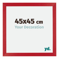 Mura MDF Cornice 45x45cm Rosso Davanti Dimensione | Yourdecoration.it