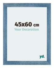 Mura MDF Cornice 45x60cm Blu Acceso Spazzato Davanti Dimensione | Yourdecoration.it