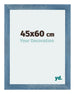 Mura MDF Cornice 45x60cm Blu Acceso Spazzato Davanti Dimensione | Yourdecoration.it