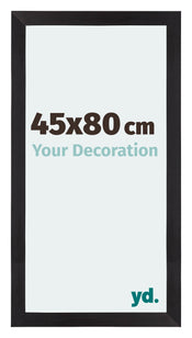 Mura MDF Cornice 45x80cm Grana Di Legno Nero Davanti Dimensione | Yourdecoration.it