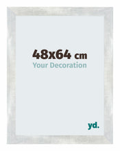 Mura MDF Cornice 48x64cm Argento Lucido Vintage Davanti Dimensione | Yourdecoration.it