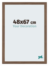 Mura MDF Cornice 48x67cm Noce Scuro Davanti Dimensione | Yourdecoration.it