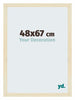 Mura MDF Cornice 48x67cm Sabbia Spazzato Davanti Dimensione | Yourdecoration.it