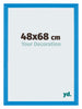 Mura MDF Cornice 48x68cm Blu Acceso Davanti Obliquo | Yourdecoration.it