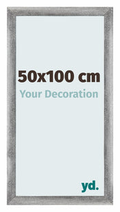 Mura MDF Cornice 50x100cm Grigio Spazzato Davanti Dimensione | Yourdecoration.it