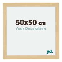 Mura MDF Cornice 50x50cm Acero Decorativo Davanti Dimensione | Yourdecoration.it