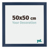 Mura MDF Cornice 50x50cm Blu Scuro Spazzato Davanti Dimensione | Yourdecoration.it