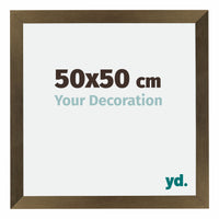 Mura MDF Cornice 50x50cm Bronzo Decorativo Davanti Dimensione | Yourdecoration.it