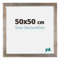 Mura MDF Cornice 50x50cm Metallo Vintage Davanti Dimensione | Yourdecoration.it