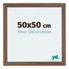 Mura MDF Cornice 50x50cm Noce Scuro Davanti Dimensione | Yourdecoration.it