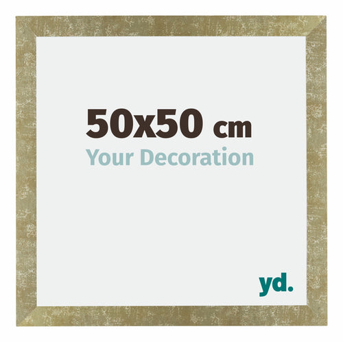 Mura MDF Cornice 50x50cm Oro Antico Davanti Dimensione | Yourdecoration.it
