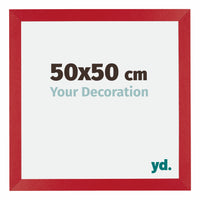 Mura MDF Cornice 50x50cm Rosso Davanti Dimensione | Yourdecoration.it