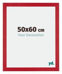 Mura MDF Cornice 50x60cm Rosso Davanti Dimensione | Yourdecoration.it