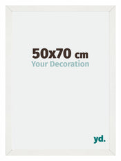 Mura MDF Cornice 50x70cm Bianco Spazzato Davanti Dimensione | Yourdecoration.it
