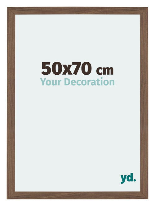 Mura MDF Cornice 50x70cm Noce Scuro Davanti Dimensione | Yourdecoration.it