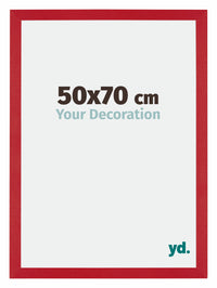 Mura MDF Cornice 50x70cm Rosso Davanti Dimensione | Yourdecoration.it