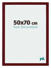 Mura MDF Cornice 50x70cm Vino Rosso Spazzato Davanti Dimensione | Yourdecoration.it
