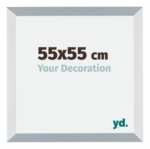 Mura MDF Cornice 55x55cm Alluminio Spazzolato Davanti Dimensione | Yourdecoration.it