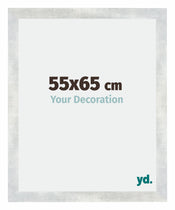 Mura MDF Cornice 55x65cm Argento Lucido Vintage Davanti Dimensione | Yourdecoration.it